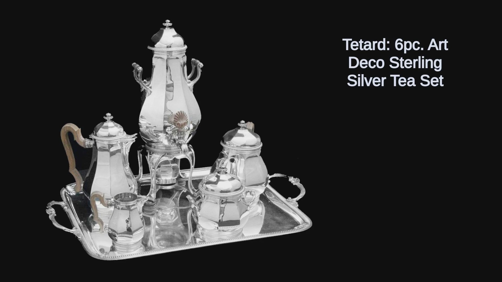 Tetard - 6pc French Art Deco (Gatsby Era) 950 Sterling