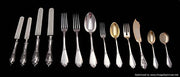 296pc. Antique French 950 Sterling Silver and Vermeil Flatware Set, Service for 24.
