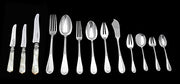 Bloch & Eschwege - 273pc. Antique French 950 Sterling Silver Flatware Set, Rare Mother of Pearl Knives.