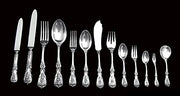 Italian - 206pc. Sterling Silver Flatware Set, "Frances 1" Pattern by "A. CESA S.C." + Storage Trays