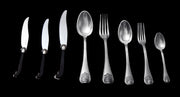 Boin-Taburet:  282pc. Antique French Sterling Silver Flatware Set, 18 Serving Pieces + Chest.