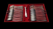 Boin-Taburet:  282pc. Antique French Sterling Silver Flatware Set, 18 Serving Pieces + Chest.