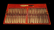 Boin-Taburet:  282pc. Antique French Sterling Silver Flatware Set, 18 Serving Pieces + Chest.