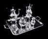 Christofle - 5pc. Silver Plate Empire Style Tea Set with Tray - Museum Quality !