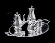 Christofle (Gallia) - 5pc. French Antique Silver Plate Tea Set, Museum Quality !