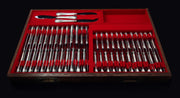 Puiforcat (Hermes) - 306 pcs. Antique French Sterling Silver Flatware Set, 18 Serving Pieces + Storage Chest & No Monograms!