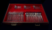 Puiforcat (Hermes) - 306 pcs. Antique French Sterling Silver Flatware Set, 18 Serving Pieces + Storage Chest & No Monograms!