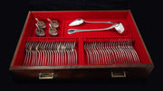 Puiforcat (Hermes) - 306 pcs. Antique French Sterling Silver Flatware Set, 18 Serving Pieces + Storage Chest & No Monograms!