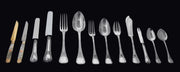 Puiforcat (Hermes) - 306 pcs. Antique French Sterling Silver Flatware Set, 18 Serving Pieces + Storage Chest & No Monograms!