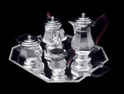 Puiforcat (Hermes) & Christofle:  5pc. Original French Art Deco Sterling Silver Tea Set - MINT !