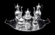 Puiforcat (Hermes) - Stunning 6pc. Antique French Sterling Silver Tea Set, Empire Style, No Monograms !