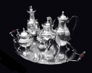 Puiforcat (Hermes) - Stunning 6pc. Antique French Sterling Silver Tea Set, Empire Style, No Monograms !