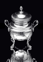 Puiforcat (Hermes) - Stunning 6pc. Antique French Sterling Silver Tea Set, Empire Style, No Monograms !