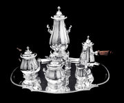 Boin-Taburet:  6pc. Antique French 950 Sterling Silver Tea Set - Like New!