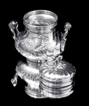 Christofle (Cardeilhac) - 4pc. Antique French Louis XVISterling Silver Tea Set + Serving Tray !