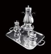 Cardeilhac: Magnificent 5pc. French Antique Sterling Silver Tea Set with Puiforcat Sterling Silver Serving Tray !