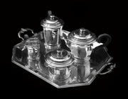 Christofle - 5pc. Original French Art Deco Sterling Silver Tea Set, 1920s - MINT !