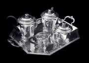 Christofle - 5pc. Original French Art Deco Sterling Silver Tea Set, 1920s - MINT !