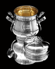 Cardeilhac: Magnificent 5pc. French Antique Sterling Silver Tea Set with Puiforcat Sterling Silver Serving Tray !