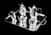 Christofle - 6pc. Original French Art Deco Silver Plate Tea Set with Serving Tray - Museum Quality!