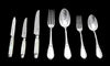 Olier & Caron - 84pc. Antique French 950 Sterling Silver Flatware Set, Mother of Pearl Knives.