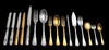 Puiforcat (Hermes) - 246pc French 950 Sterling Silver & Vermeil Flatware Set + Chest, Silver, Gold