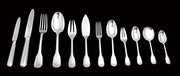 Puiforcat (Hermes) - 169pc. Antique French 950 Sterling Silver Flatware Set (Noailles), Rare Mother of Pearl Knives.