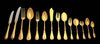 Societe Parisienne d'Orfevrerie (Odiot) - 184pc. French Gold Plated Sterling Silver (Vermeil) Flatware Set + Cabinet