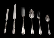 Gibert - 164pc. Antique French 950 Sterling Silver Flatware Set + Storage Chests, 1890s