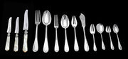 Eschwege - 273pc. Antique French 950 Sterling Silver Flatware Set, Rare Mother of Pearl Knives.