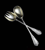 Caron - 197pc. Antique French 950 Sterling Silver & Vermeil Flatware Set, Marly Pattern !