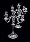 Tetard - Two Large 4-Candle Antique Louis XV French 950 Sterling Silver Candelabra + Storage Wraps, Museum Quality.