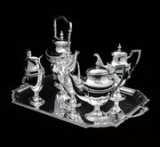 Herrmann - 6pc. Austrian 19th Century Silver Tea Set, 1860s, Museum Quality.