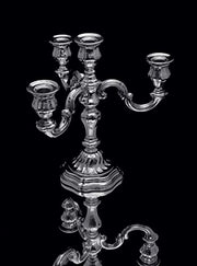 Tetard - Two 4-Candle Antique French Louis XVI 950 Sterling Silver Candelabra + Storage Wraps, Museum Quality