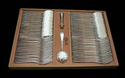 Eschwege - 273pc. Antique French 950 Sterling Silver Flatware Set, Rare Mother of Pearl Knives.