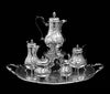 BB Antique 5pc French 950 Sterling Silver Tea Set, Christofle Serving Tray., 7pcs.