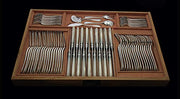 Eschwege - 273pc. Antique French 950 Sterling Silver Flatware Set, Rare Mother of Pearl Knives.