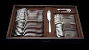 Lapparra - 204pcs. Antique Louis XV French 950 Sterling Silver Flatware Set + Storage Chest
