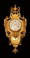 Preyat - French Gold Plated Bronze Wall Clock, Museum Quality - 1800s !!