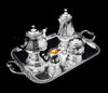 Christofle (Cardeilhac) - 4pc. Antique French 950 Sterling Silver Tea Set + Boulenger Sterling Serving Tray, 1890s !