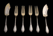 296pc. Antique French 950 Sterling Silver and Vermeil Flatware Set, Service for 24.