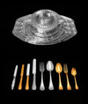 Boin Taburet - Complete Table Service in 950 Sterling Silver, 322pc Flatware Set and 15pc Serving Platter Set