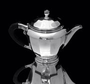 OAMO Art Deco - 5pc. Original French Art Deco 950 Sterling Silver Tea Set, MUSEUM QUALITY !