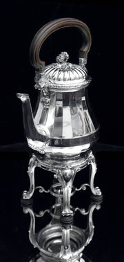 Puiforcat (Hermes) - 8pc. French Louis XVI 950 Sterling Silver Tea/Coffee Set + Wraps