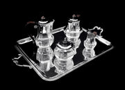 Christofle - 5pc. Original "Gatsby Era" French Art Deco Silver Plate Tea / Coffee Set, Like New, 1920a