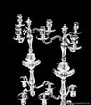 Christofle Collection Gallia - Stunning Pair of 3-Candle Silver Plated Candelabra + Wraps, Like New !