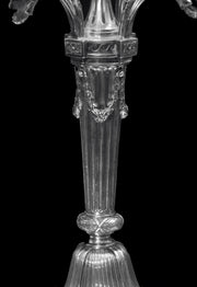 Cardeilhac (Christofle) - Two 5-Candle French 950 Sterling Silver Louis XVI Candelabra, 1890s