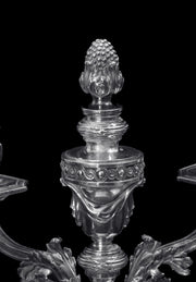 Cardeilhac (Christofle) - Two 5-Candle French 950 Sterling Silver Louis XVI Candelabra, 1890s