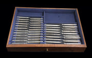 Lapparra - 220pcs. French 950 Sterling Silver Flatware Set, Custom Mahogany Cabinet