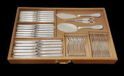 Savary & Fils - 182pc. French Antique 950 Sterling Silver Flatware Set, 26 Svg. Pcs. + Chest